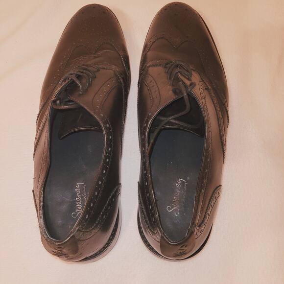 Oliver Sweeney Mens Harwood Black Wing Tip Leather Dress Shoes Size 12 main image 6